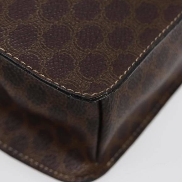 CELINE Macadam Canvas Hand Bag PVC Leather Brown Gold Auth 87429 - Picture 15 of 16